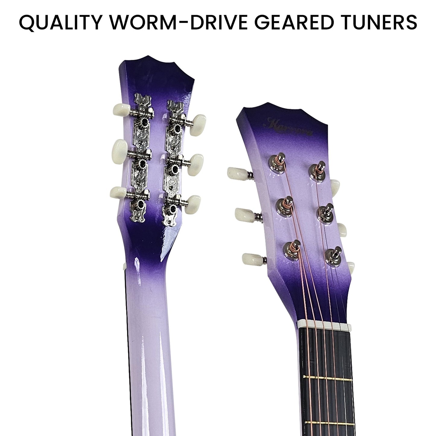 38in Pro Cutaway Acoustic Guitar with guitar bag - Purple Burst