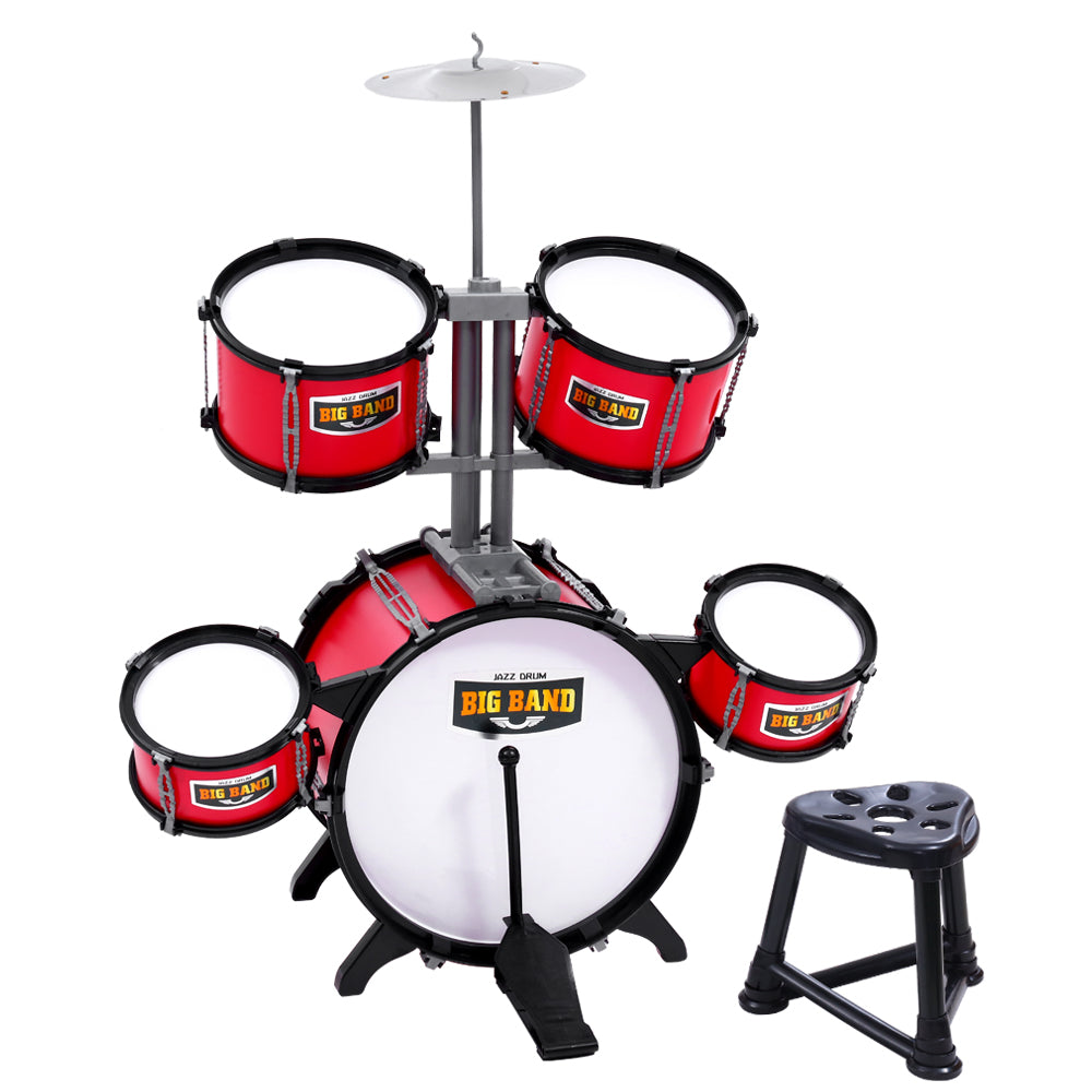 Kids 7 Drum Set Junior Drums Kit Musical Toys Childrens Mini Big Band