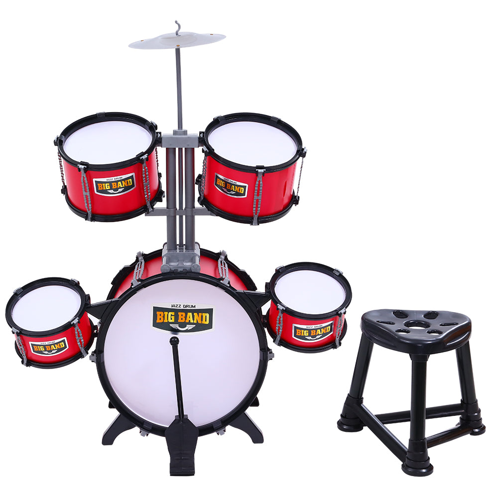 Kids 7 Drum Set Junior Drums Kit Musical Toys Childrens Mini Big Band