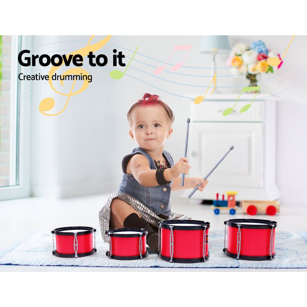Kids 7 Drum Set Junior Drums Kit Musical Toys Childrens Mini Big Band