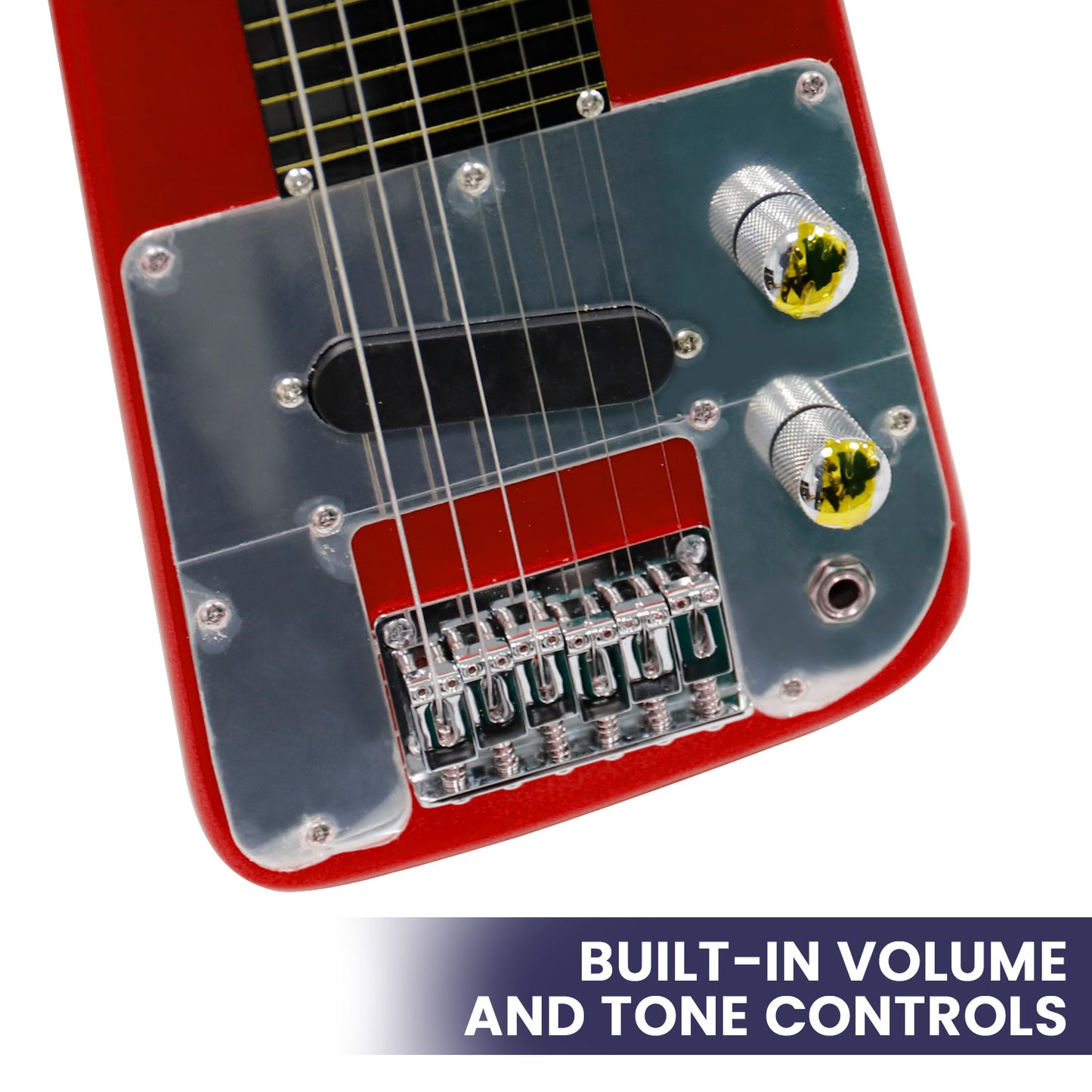 Karrera 6-String Steel Lap Guitar - Metallic Red