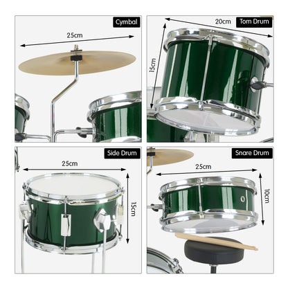 Children's 4pc Drumkit - Green