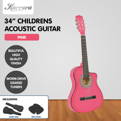 Karrera Childrens Acoustic Guitar Kids - Pink