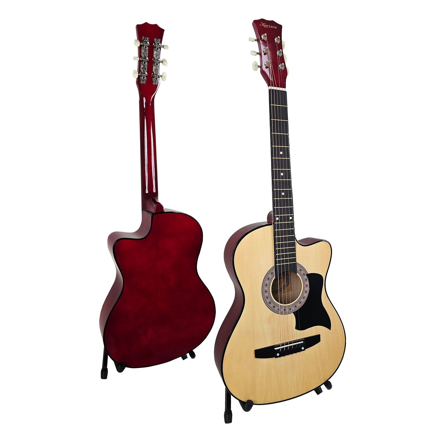 38in Pro Cutaway Acoustic Guitar with guitar bag - Natural