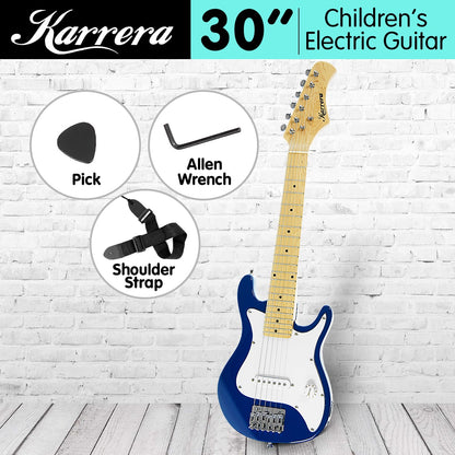 Karrera Electric Childrens Kids Guitar - Blue