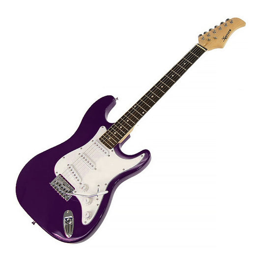 Karrera 39 Full Size Electric Guitar Purple 6-String Instrument with Whammy Bar & Adjustable Bridge