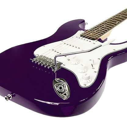 Karrera 39 Full Size Electric Guitar Purple 6-String Instrument with Whammy Bar & Adjustable Bridge