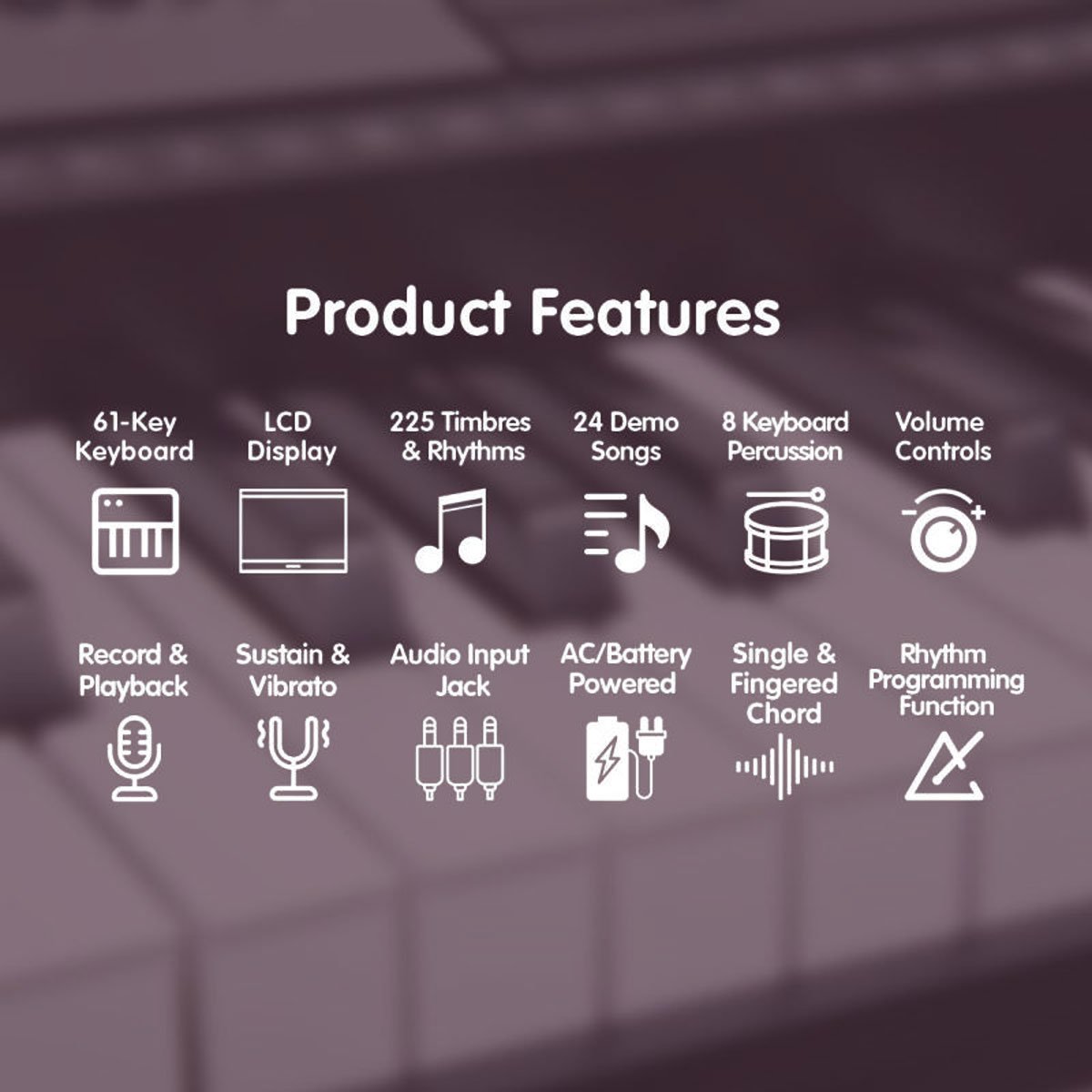 Karrera 61-Key Electronic Keyboard Piano with Stand & Sheet Music Holder - Portable Beginner Digital Piano, Pink