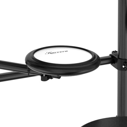 Karrera 18S Electronic Drum Kit with Mesh Pads 8in Bluetooth USB/MIDI Drum Coach Metronome  Kick Pedal & Choke Cymbals