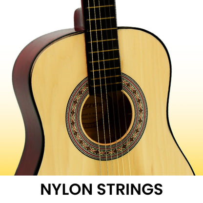 Childrens Guitar  Wooden Karrera 34in Acoustic - Natural