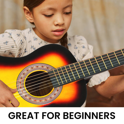 Childrens Guitar Karrera 34in Acoustic Wooden - Sunburst
