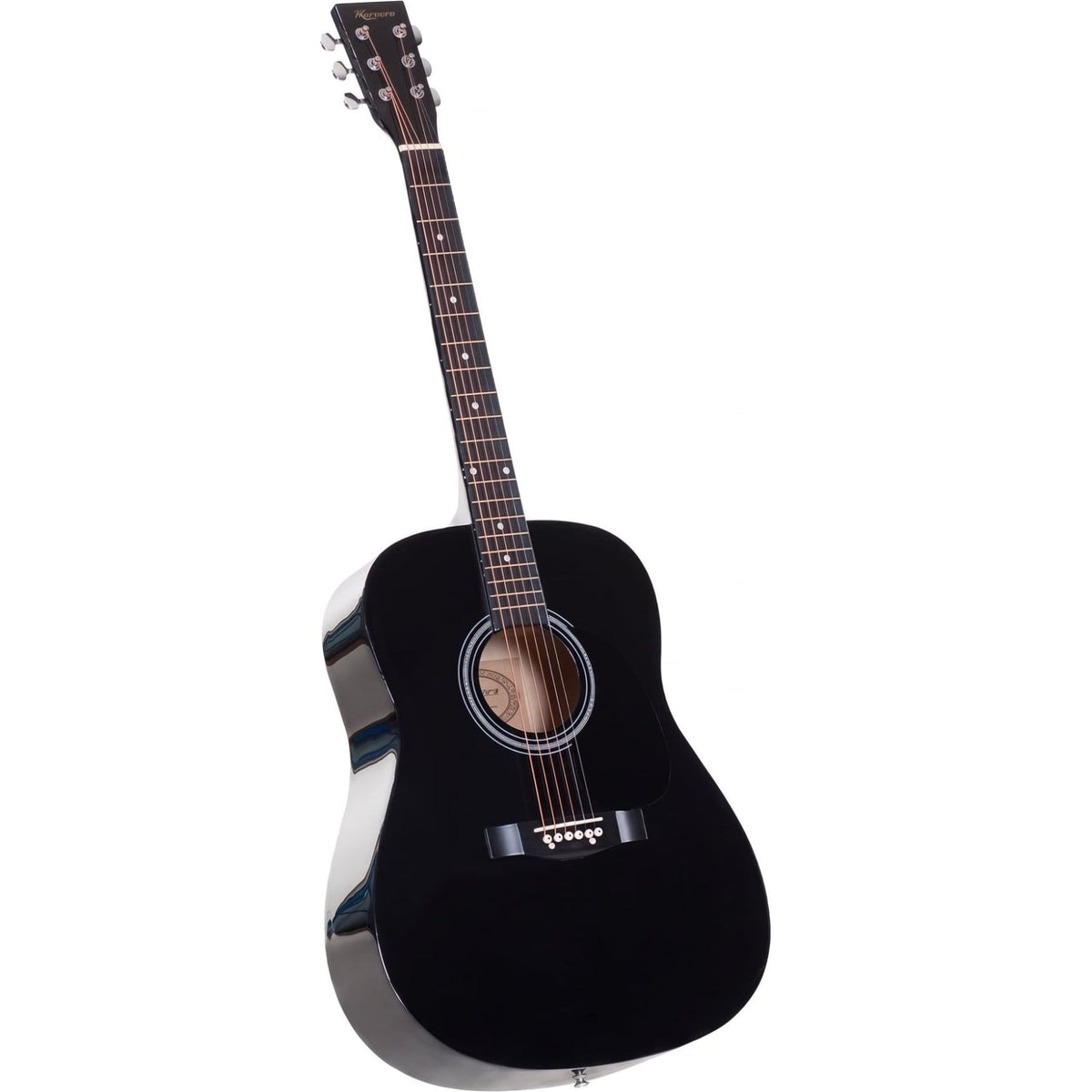 Karrera 41in Acoustic Wooden Guitar with Bag - Black
