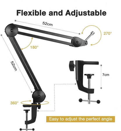 Heavy Duty Microphone Arm Microphone Stand Suspension Scissor Boom
