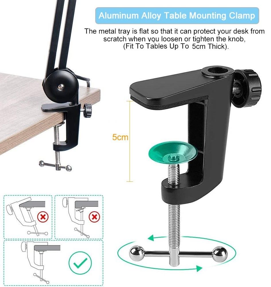 Heavy Duty Microphone Arm Microphone Stand Suspension Scissor Boom
