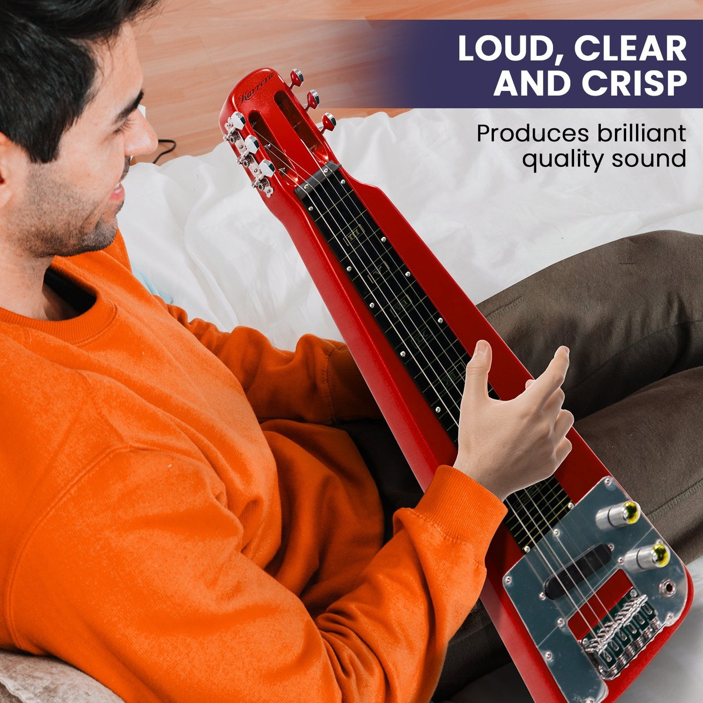 Karrera 6-String Steel Lap Guitar - Metallic Red